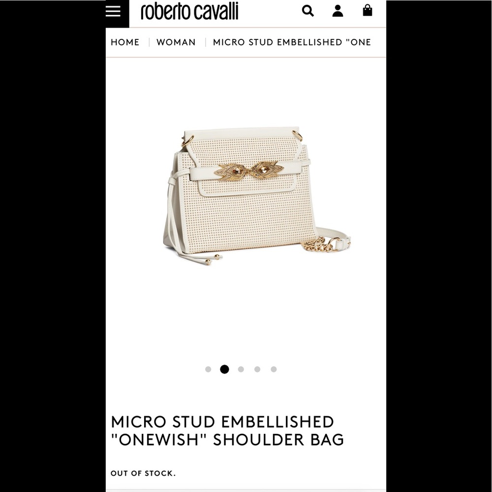 Roberto Cavalli micro studded One-Wish bag